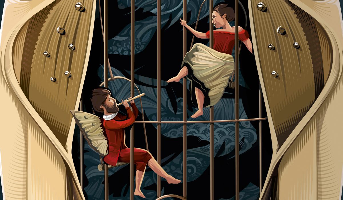 Détail Affiche Opéra La Flûte Enchantée par Dezzig