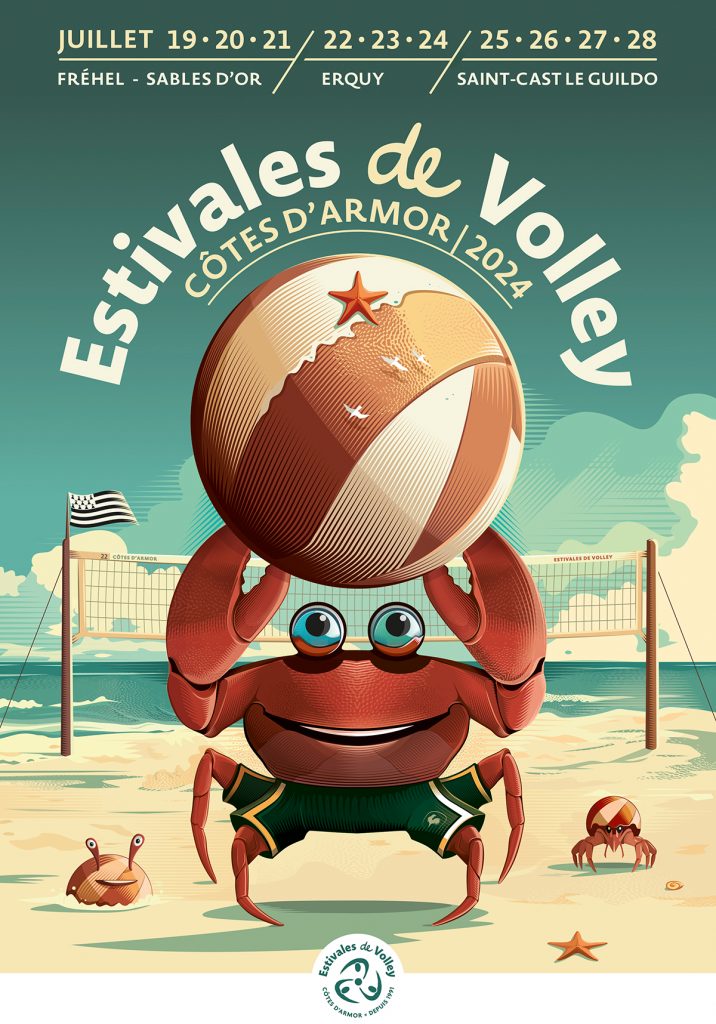affiche Estivales de Volley 2024