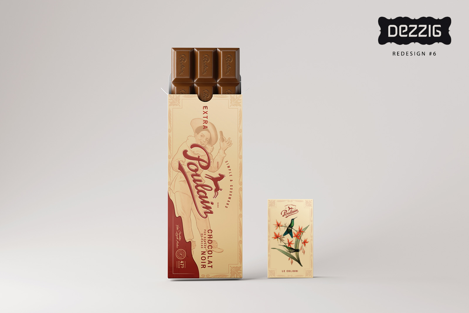 Redesign Packaging Chocolat Poulain par Dezzig