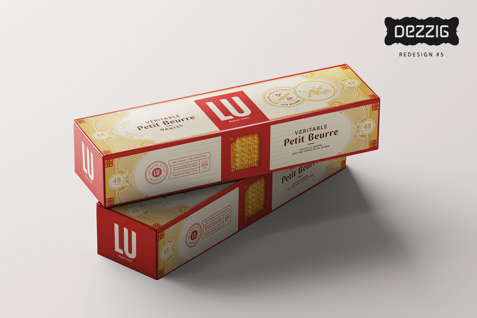 Redesign Packaging Petit Beurre LU par Dezzig